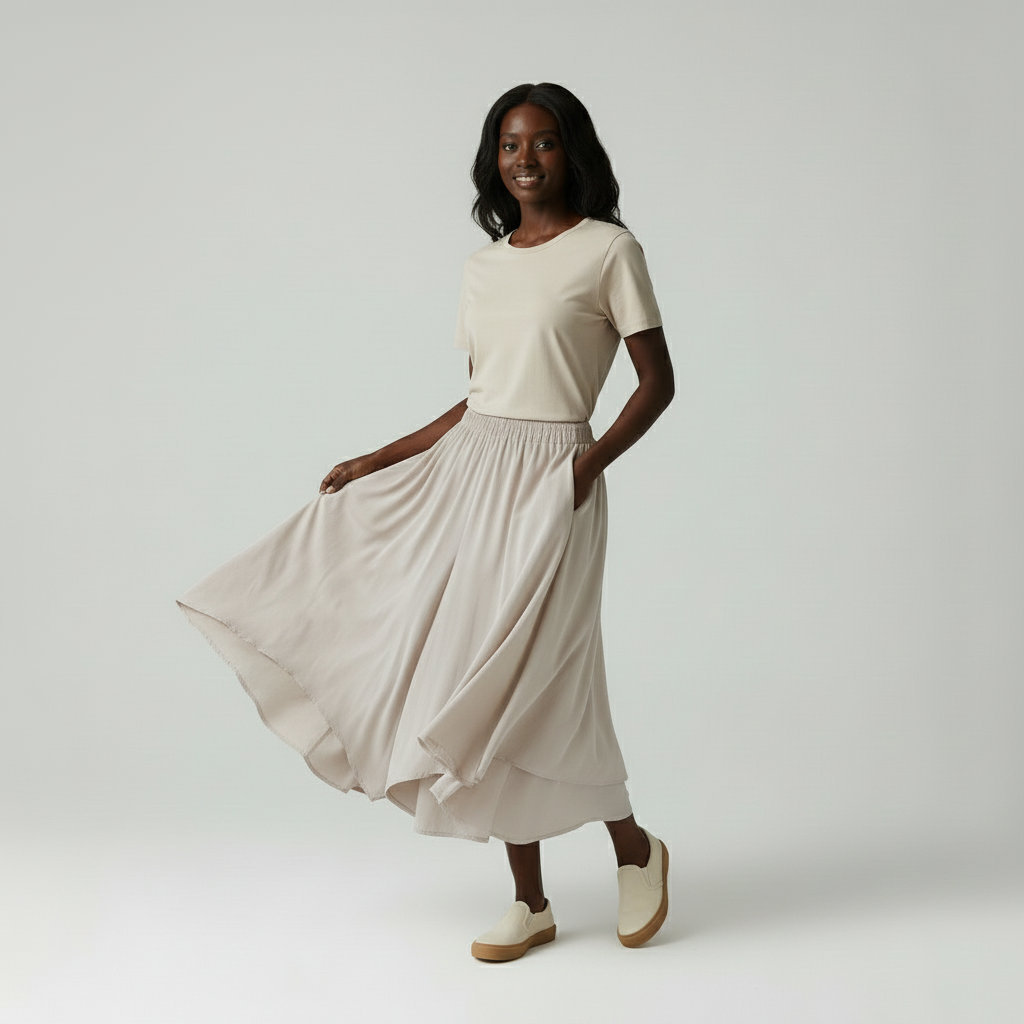 Soluna Comfort - Eigentijdse Dames Broek met Wijde Pijpen en Zakken