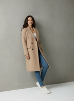 Elegante Wolblend Jas - Voor de Moderne Vrouw met Notched Revers