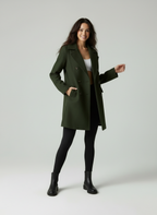 Elegante Wolblend Jas - Voor de Moderne Vrouw met Notched Revers