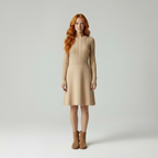 Gebreide Jurk / Kabelpatroon / Elegante Vrouw / Winter