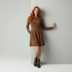 Gebreide Jurk / Kabelpatroon / Elegante Vrouw / Winter