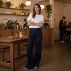 Felisa - Vrouwen Wijdvallend Silhouet Jeans en T-shirt Set