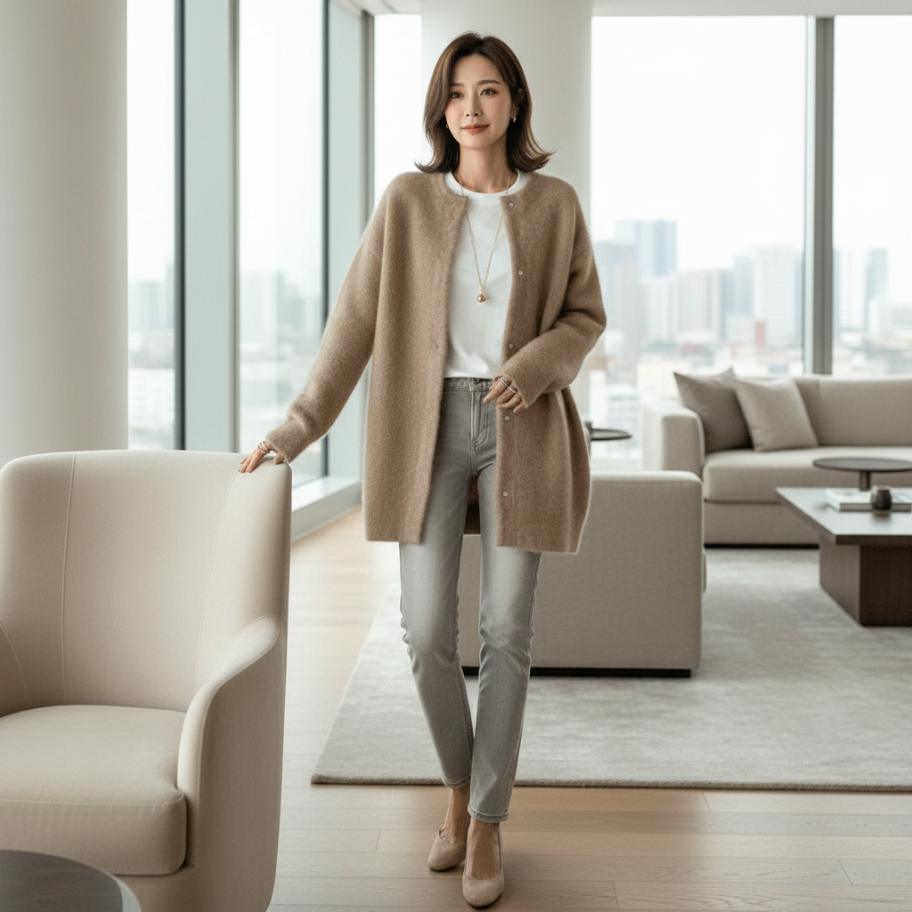 Kiesha - Dames Geborstelde Fuzzy Knit Cardigan
