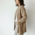 Kiesha - Dames Geborstelde Fuzzy Knit Cardigan