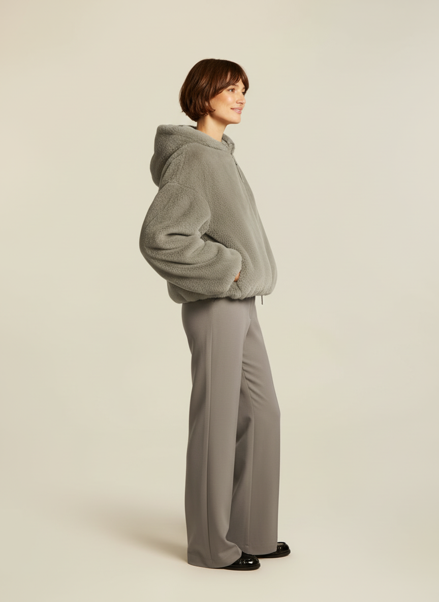 Laya - Vrouwen Oversized Capuchon Faux Fur Jas