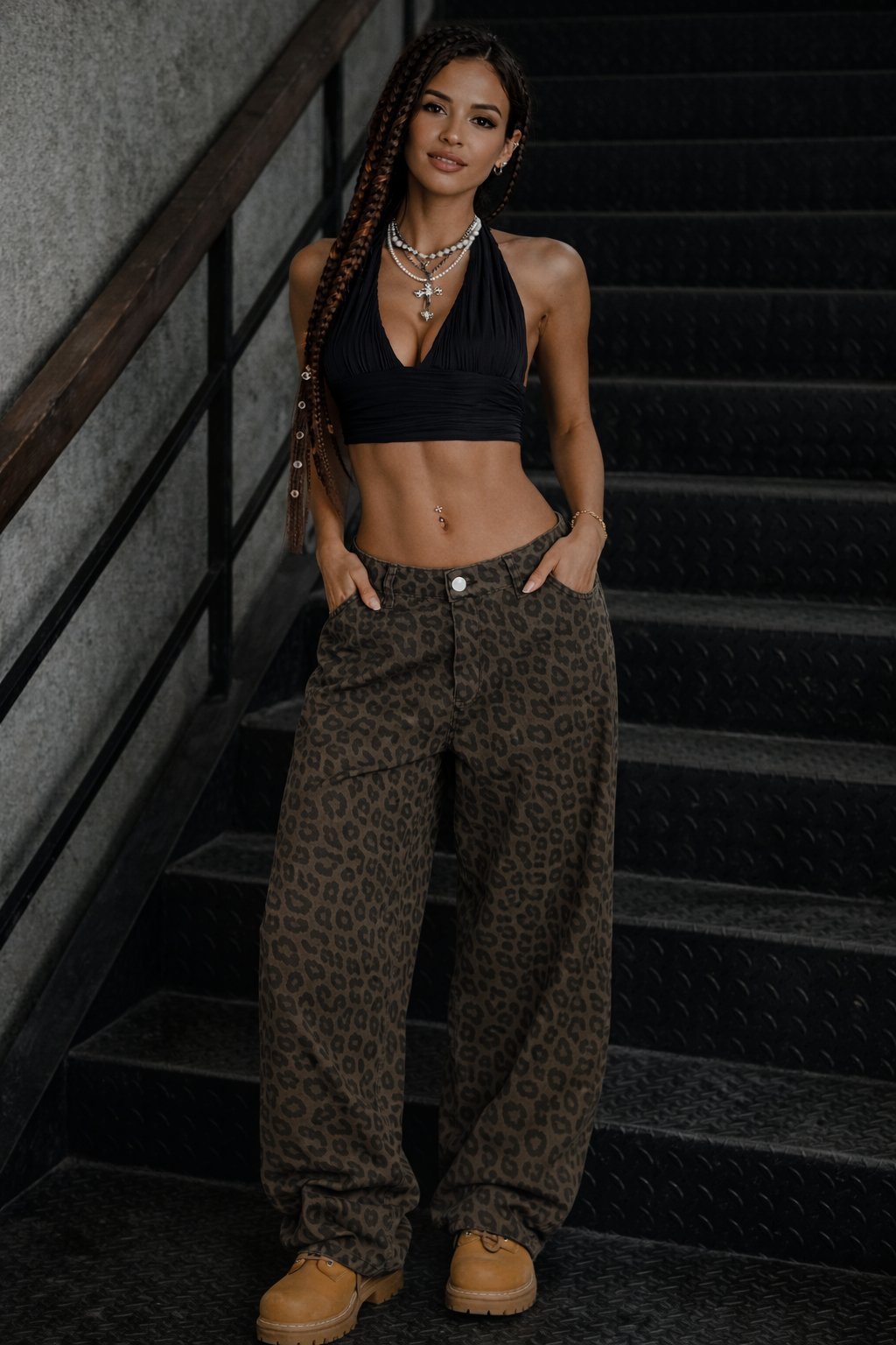 Jaidyn - Dames Luipaardprint Jeans