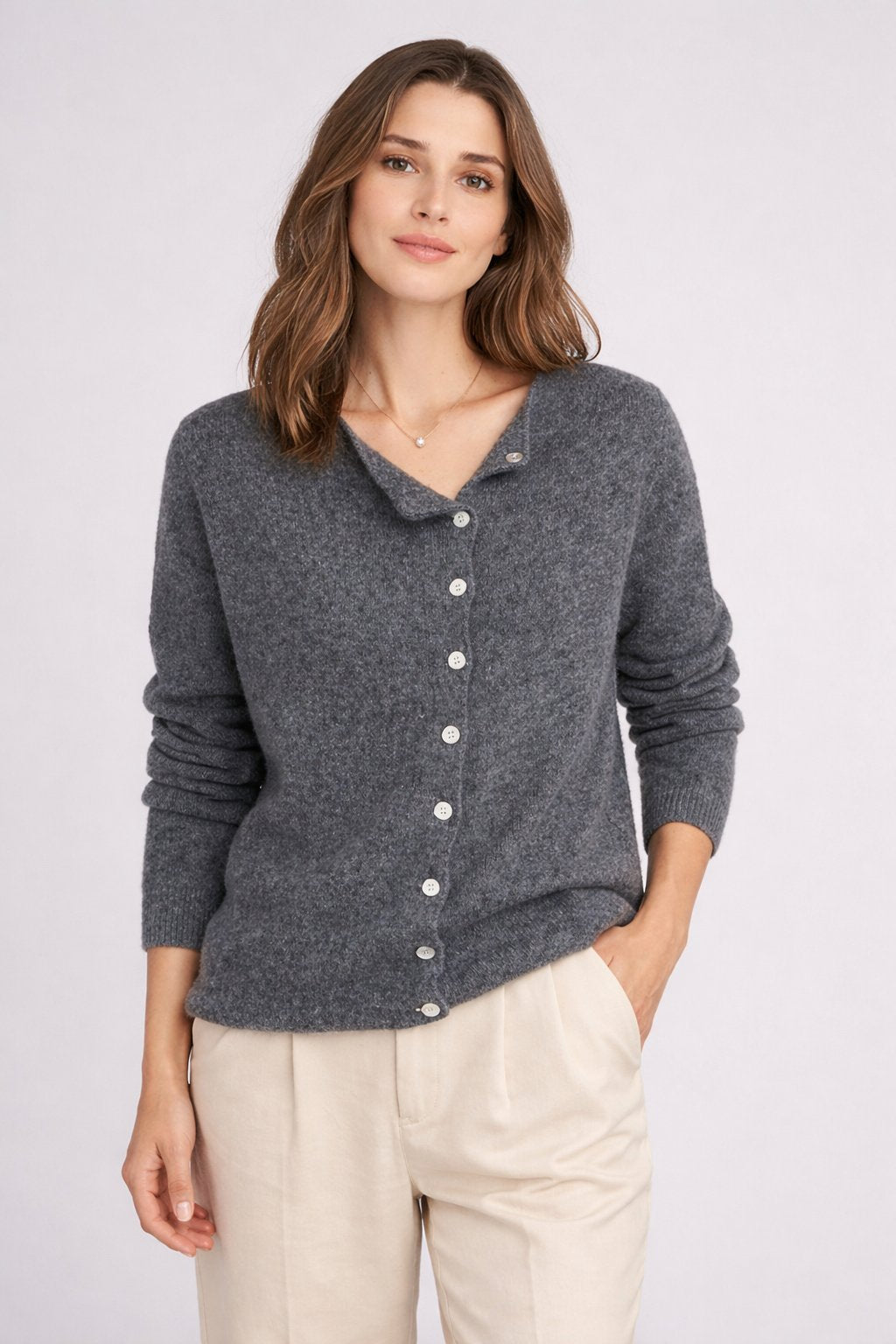 Tamala - Dames Asymmetrische Knoop Cardigan