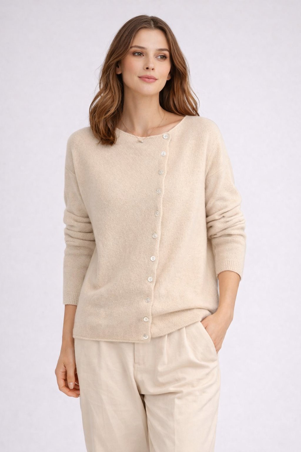 Tamala - Dames Asymmetrische Knoop Cardigan