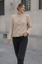 Leslye - Dames Teddy Textuur Cardigan