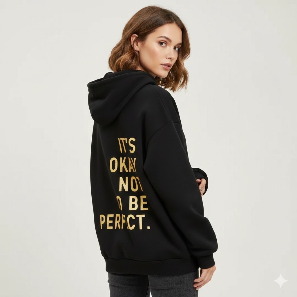 Marybeth - Dames Hoodie met Inspirerende Gouden Tekst
