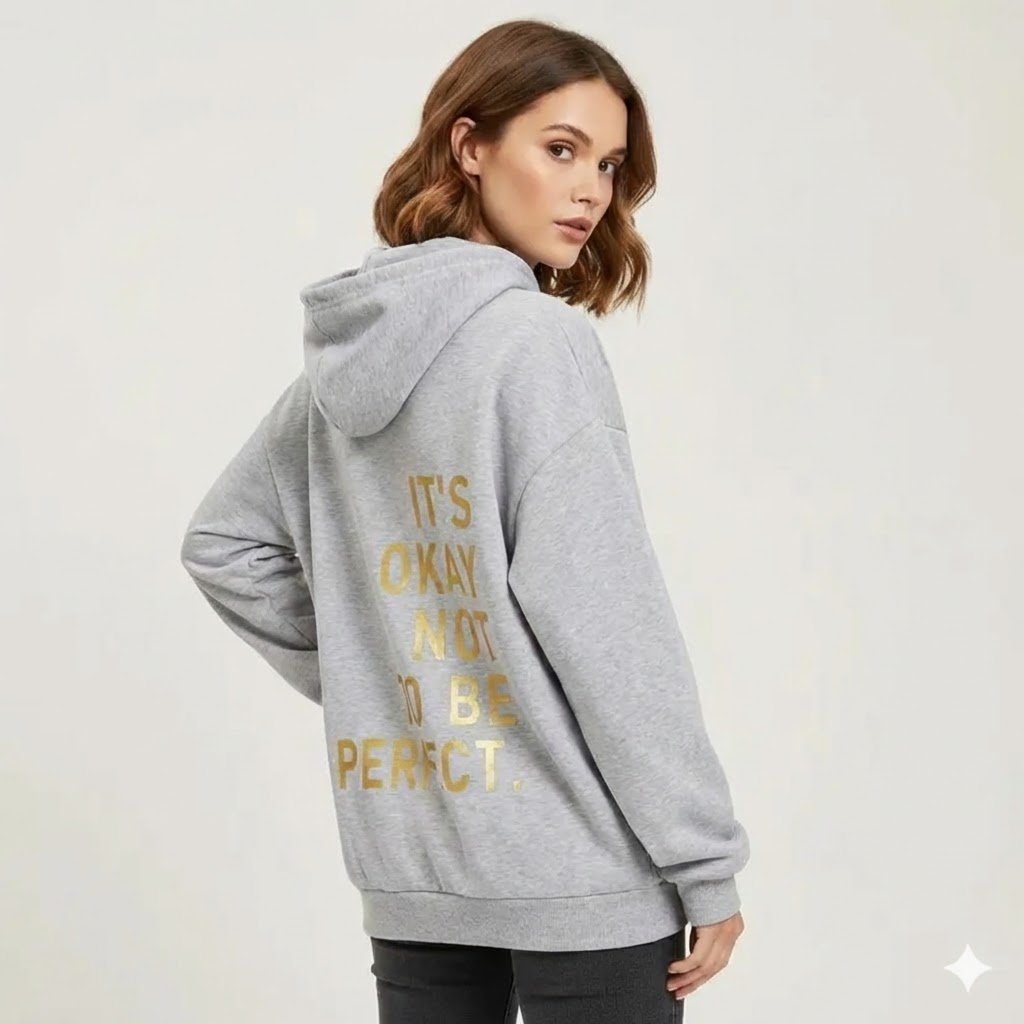 Marybeth - Dames Hoodie met Inspirerende Gouden Tekst