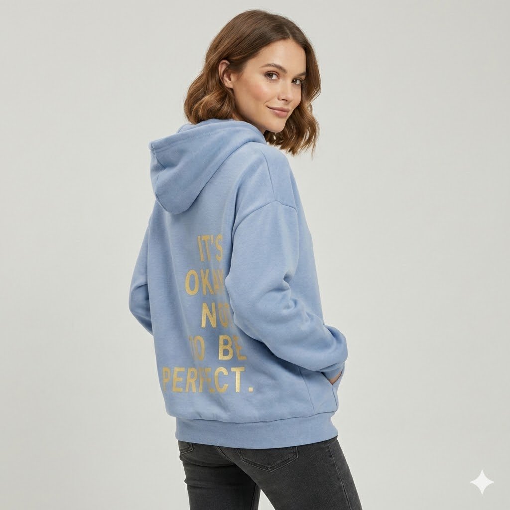 Marybeth - Dames Hoodie met Inspirerende Gouden Tekst