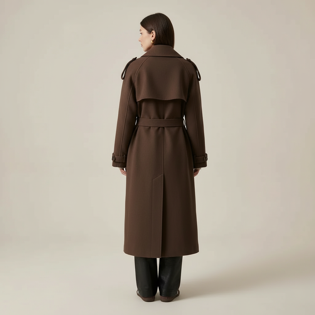 Irma - Dames Double-breasted design met ceintuur Trench Coat