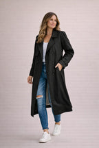 Ione - Dames Dubbelrijige Sluiting met Ceintuur Trenchcoat
