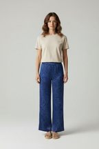 Rayleigh - Vrouwen Harige Gebreide Trui en Wijde Broek Outfit