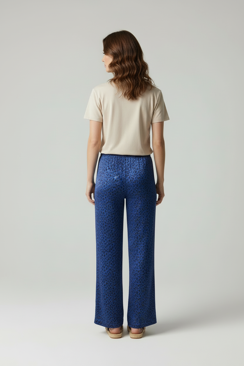 Rayleigh - Vrouwen Harige Gebreide Trui en Wijde Broek Outfit