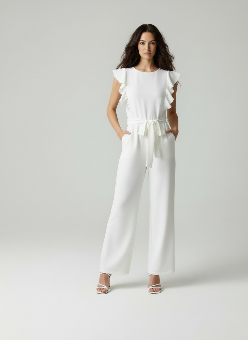 Tilda - Dames Elegante Jumpsuit met Ruffled Cap Mouwen