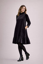 Lera - Dames Jurk met Diamant Quilt en Ruches