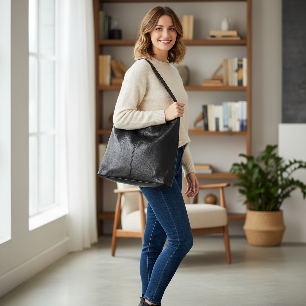 Suzann - Dames Slouchy, Ongestructureerd Silhouet Hobo Tas