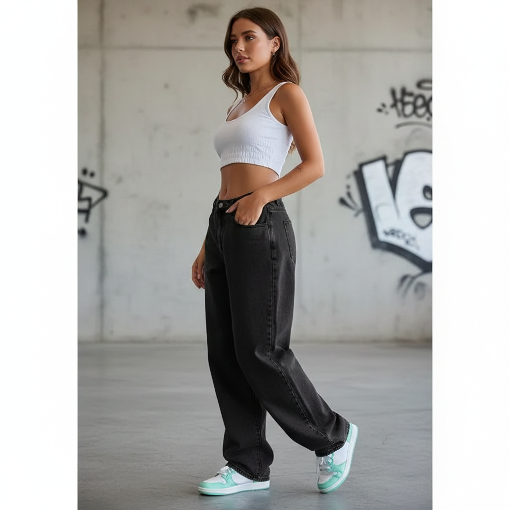 Elaine - Dames Baggy Fit Jeans met Relaxte Pasvorm