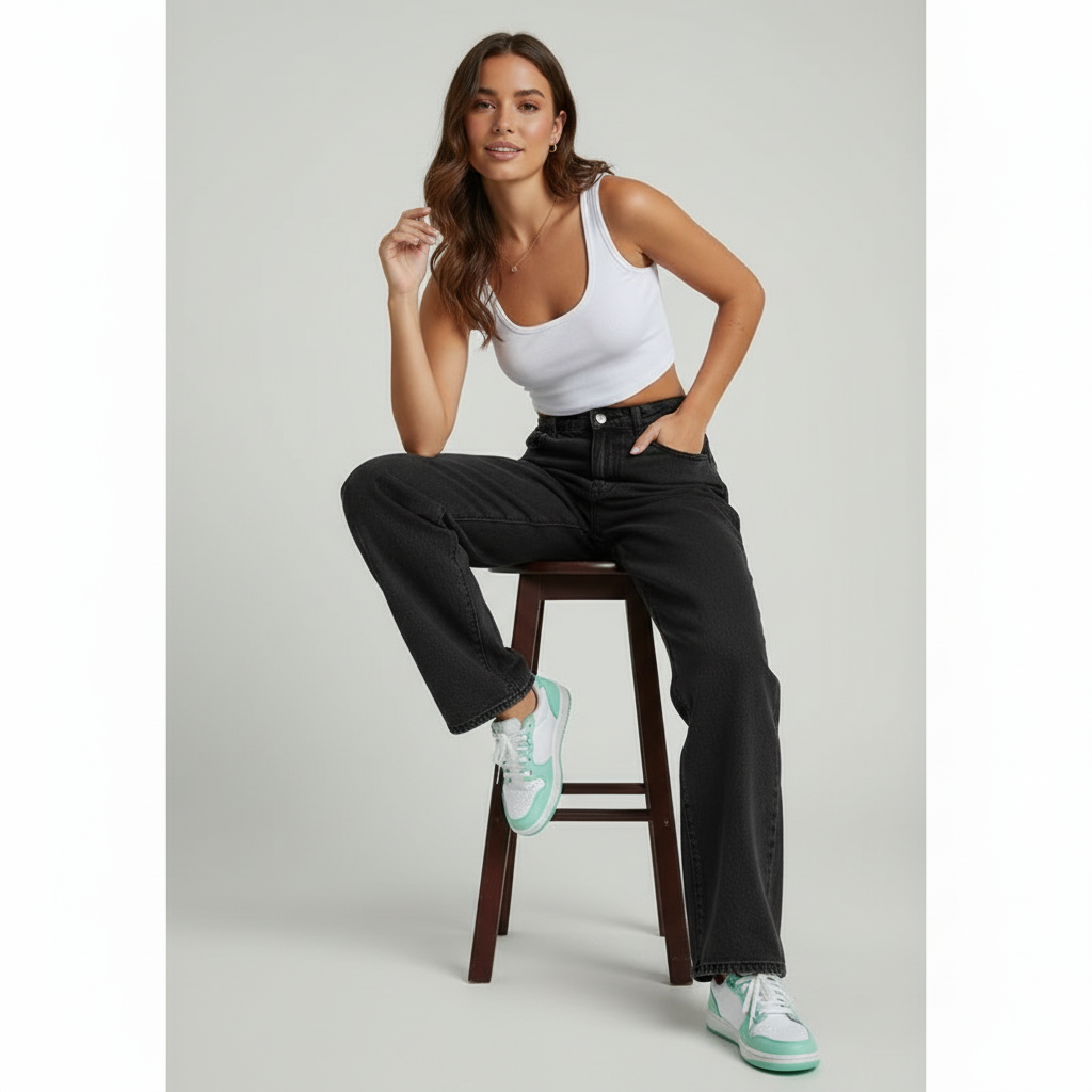 Elaine - Dames Baggy Fit Jeans met Relaxte Pasvorm