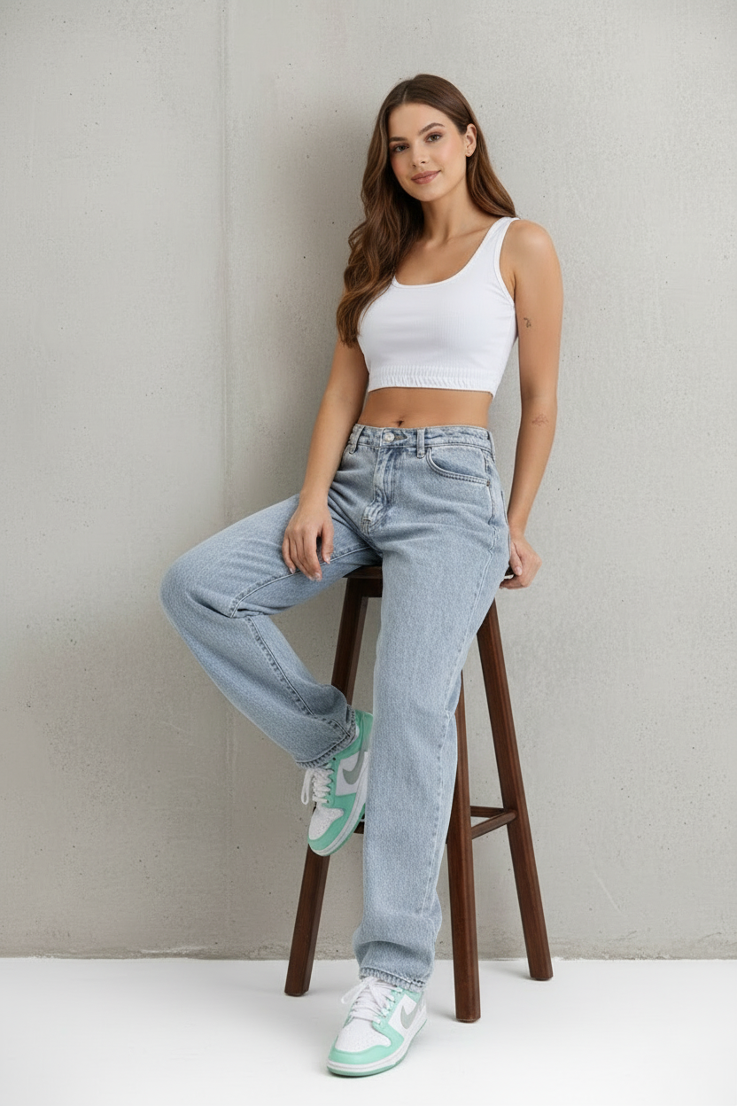 Elaine - Dames Baggy Fit Jeans met Relaxte Pasvorm