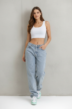 Elaine - Dames Baggy Fit Jeans met Relaxte Pasvorm
