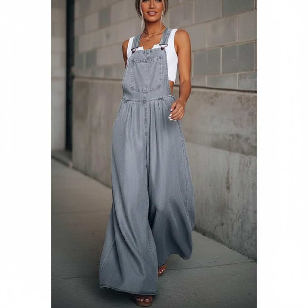 Isabela - Dames Jumpsuit met wijde pijpen