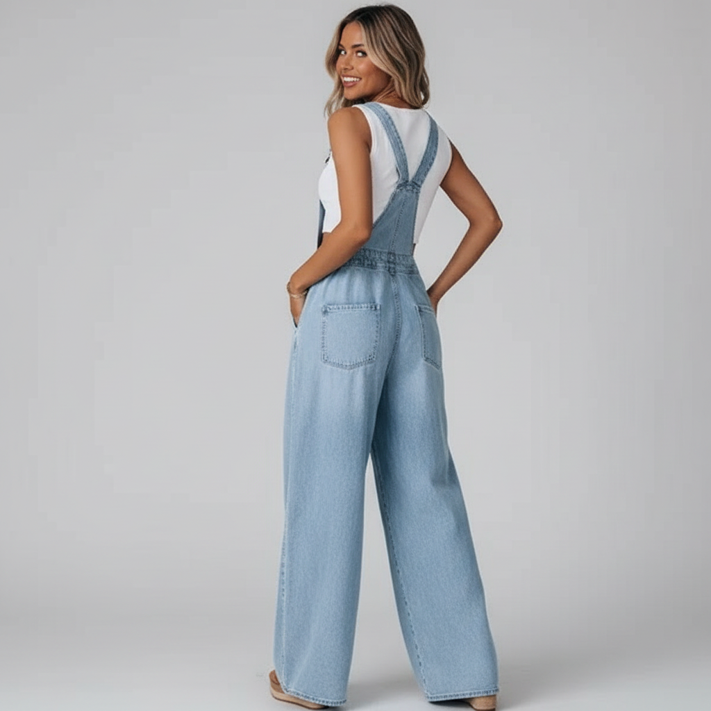Isabela - Dames Jumpsuit met wijde pijpen