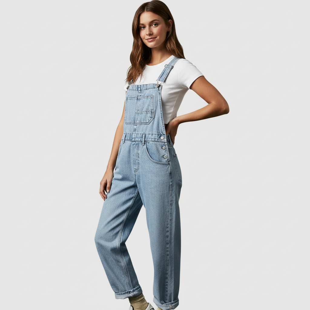 Zaida - Dames Overalls met Verstelbare Bandjes en Borstzak