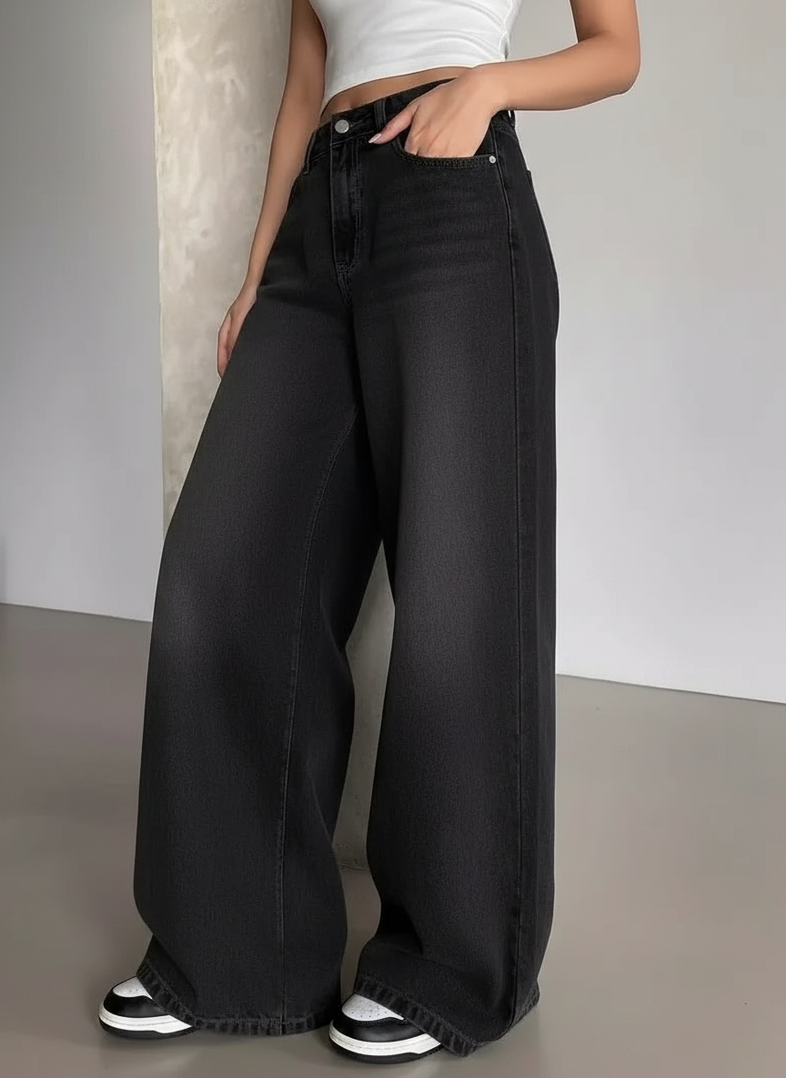 Dania - Dames Wijde Pijpen Jeans
