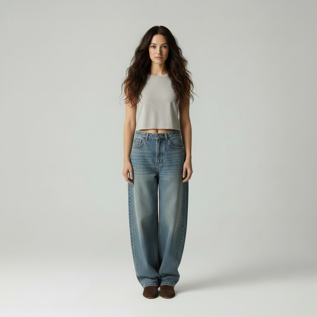 Allissa - Dames Wijde Pijpen Jeans