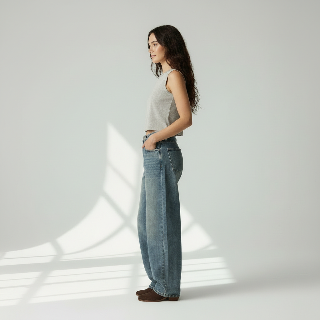 Allissa - Dames Wijde Pijpen Jeans