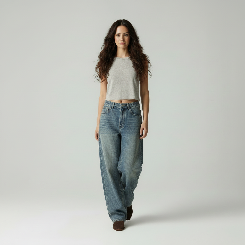 Allissa - Dames Wijde Pijpen Jeans