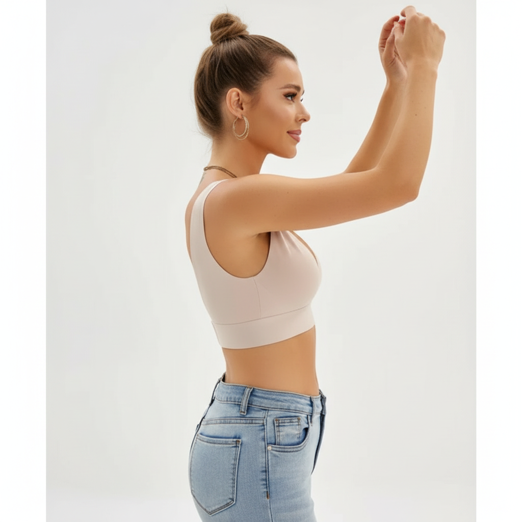 Sueann - Dames Deep V-neck design met rugsluiting Bralette