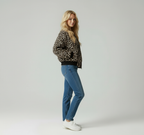 Ophelia - Dames Luipaardprint Bomberjack