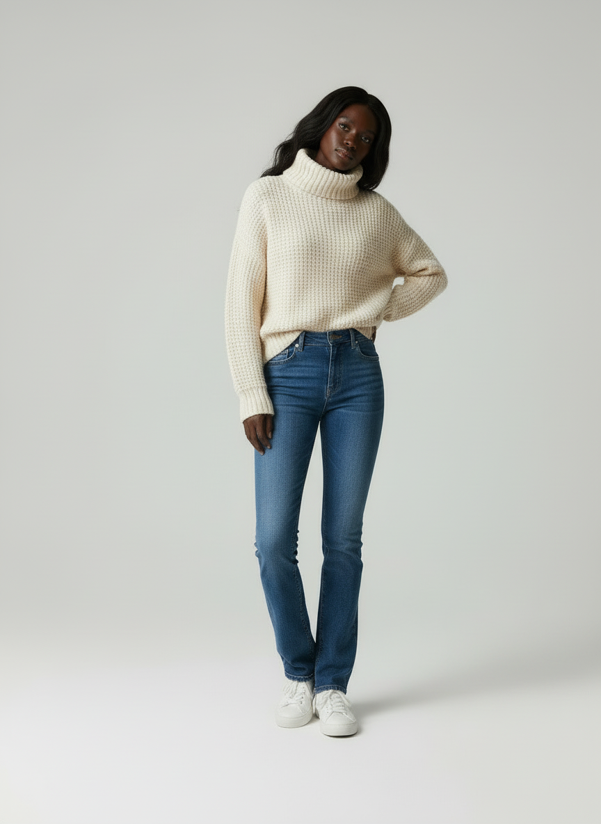 Gayla - Dames Chunky gebreide coltrui Trui