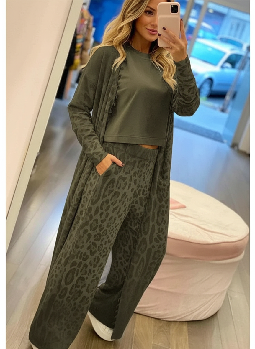 America - Vrouwen Luipaardprint Loungewear Set