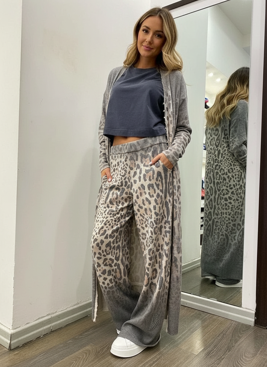 America - Vrouwen Luipaardprint Loungewear Set