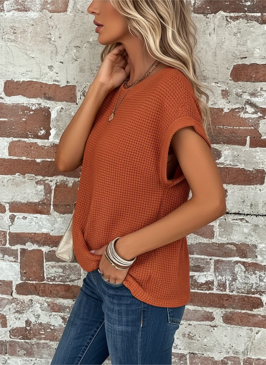 Katlyn - Dames Asymmetrische Drapé Zoom Top