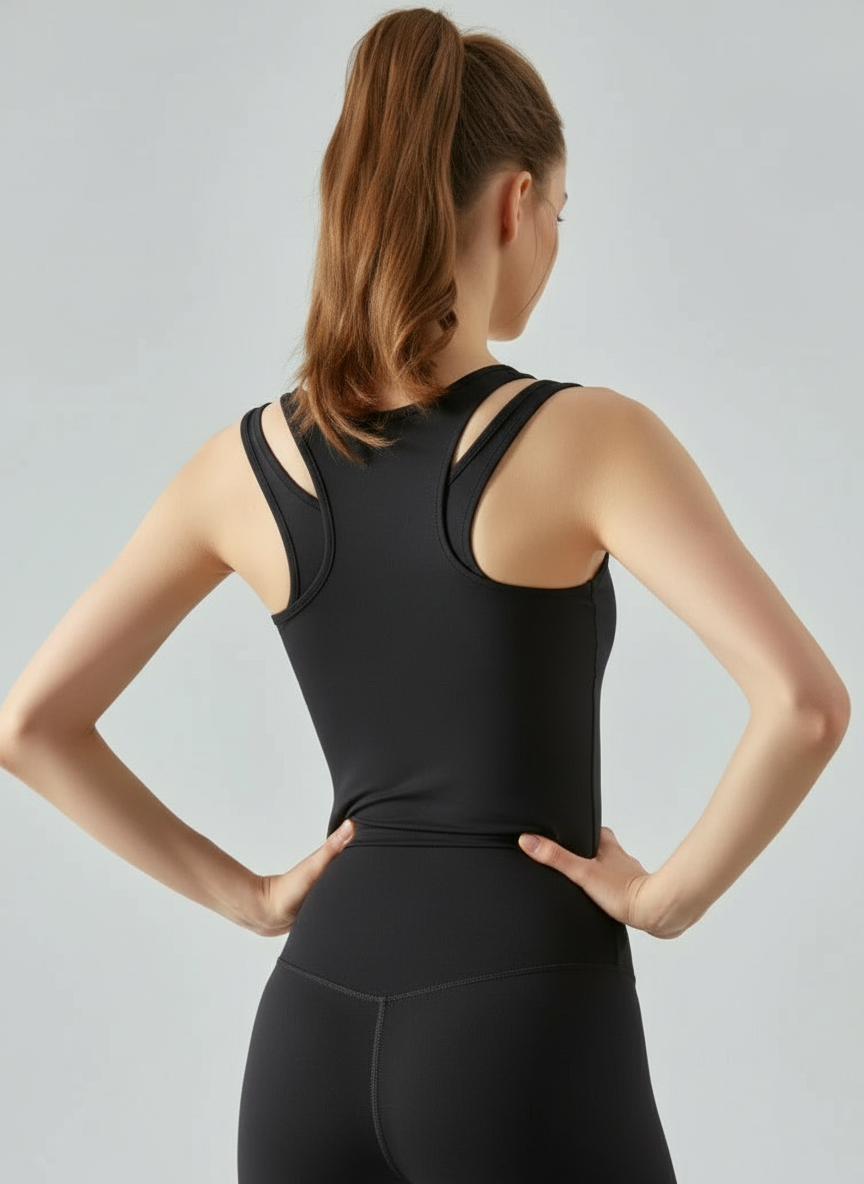 Ysabella - Actieve Vrouwen Racerback met Bandjes Uitsparingen Tank Top