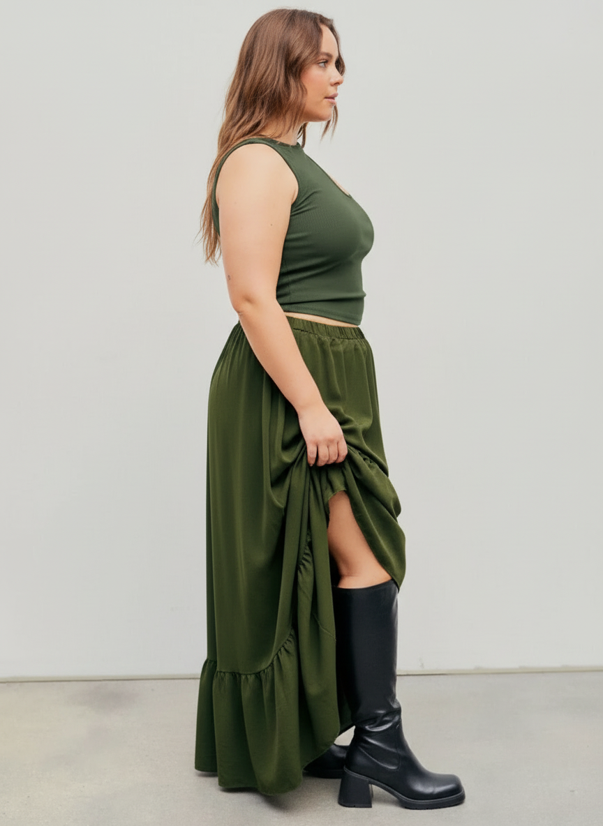 Maureen - Dames Asymmetrische halsuitsnijding Tanktop Bodysuit