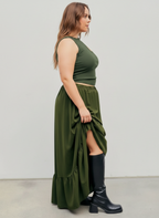 Maureen - Dames Asymmetrische halsuitsnijding Tanktop Bodysuit
