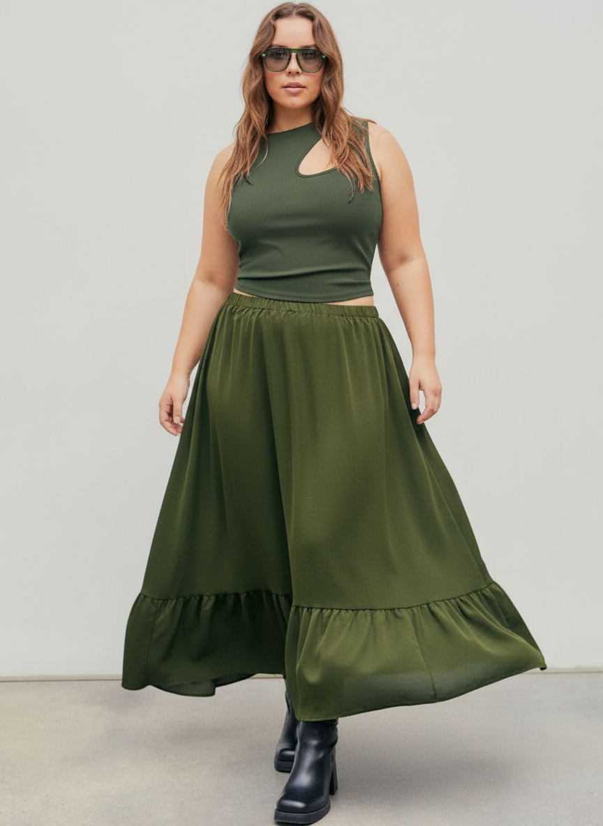 Maureen - Dames Asymmetrische halsuitsnijding Tanktop Bodysuit