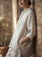 Michaele - Vrouwen Borstzak & Relaxte Pasvorm Tuniek Shirt