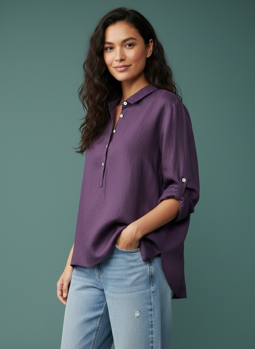 Michaele - Vrouwen Borstzak & Relaxte Pasvorm Tuniek Shirt