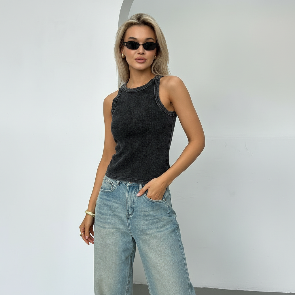 Valentine - Dames Verweerde Afwerking Tanktop
