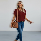 Neely - Dames Blouse met Intricate Haakdetails