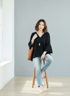 Ashlyn - Dames Bell Sleeves Blouse