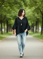 Ashlyn - Dames Bell Sleeves Blouse